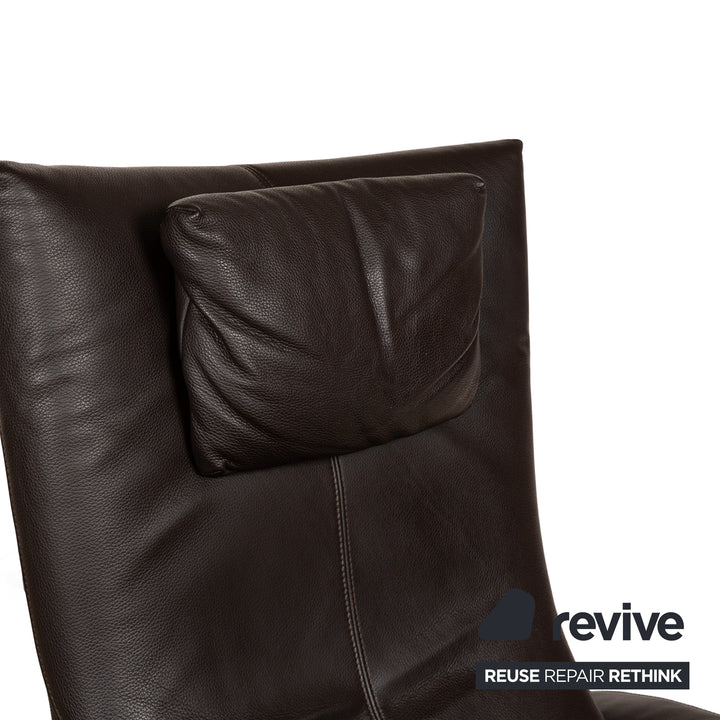 FSM Mate Leather Armchair Brown Electric Function Relax Chair