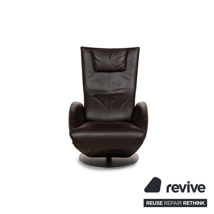 FSM Mate Leather Armchair Brown Electric Function Relax Chair