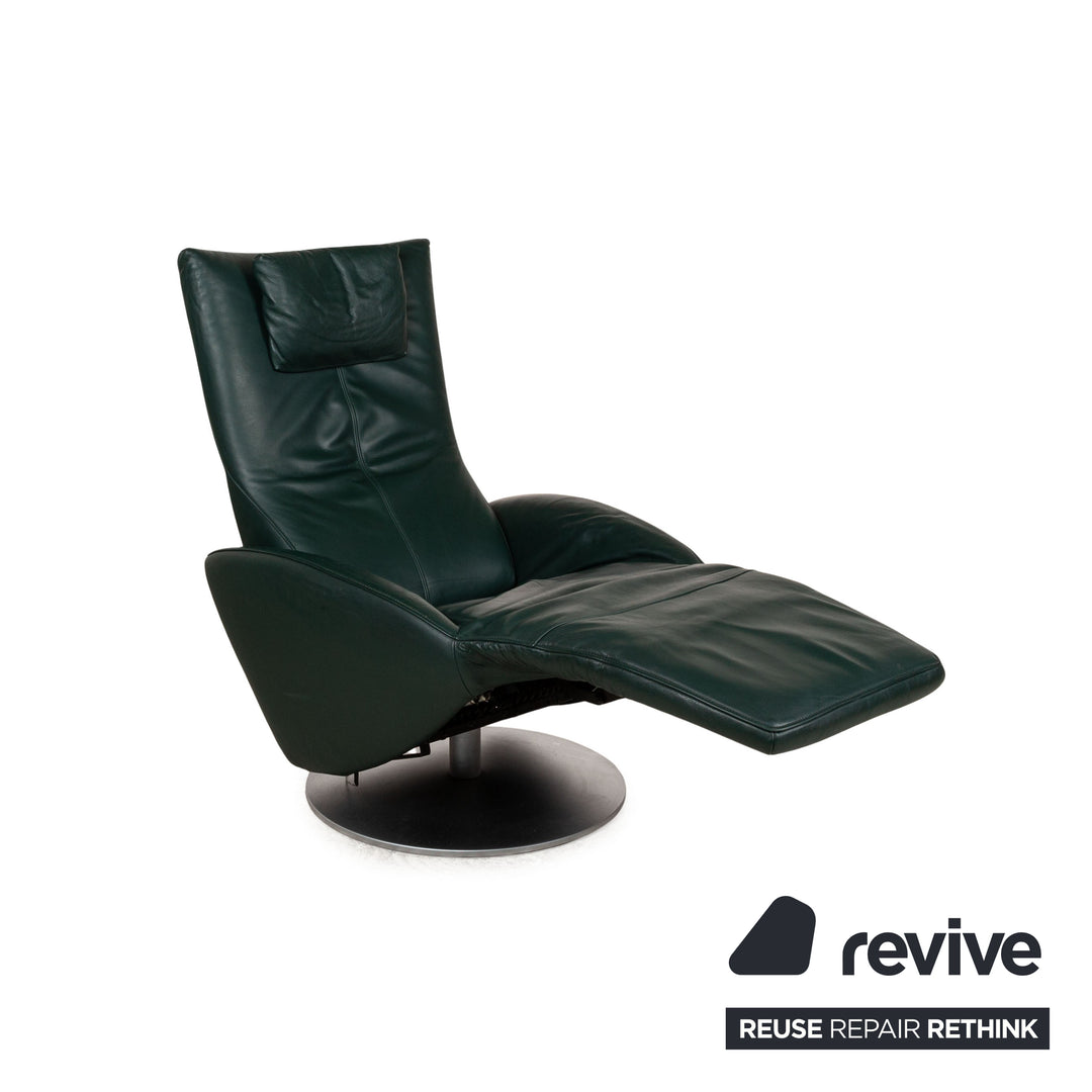 FSM Mate Leather Armchair Green Electric Function