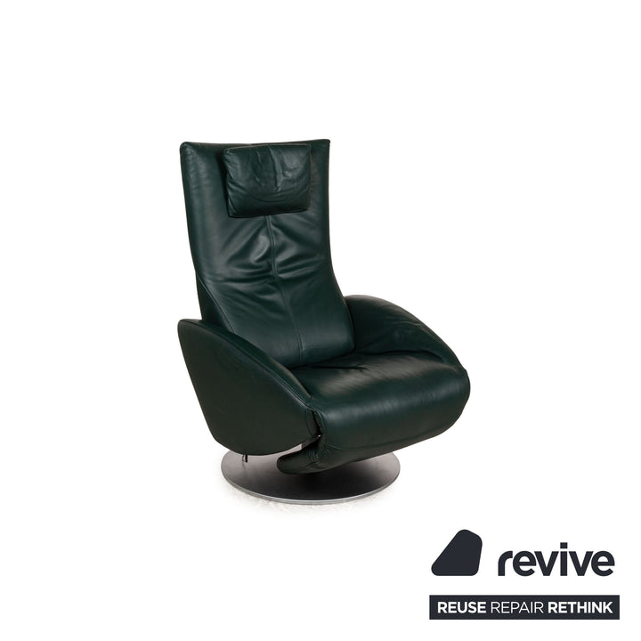 FSM Mate Leather Armchair Green Electric Function