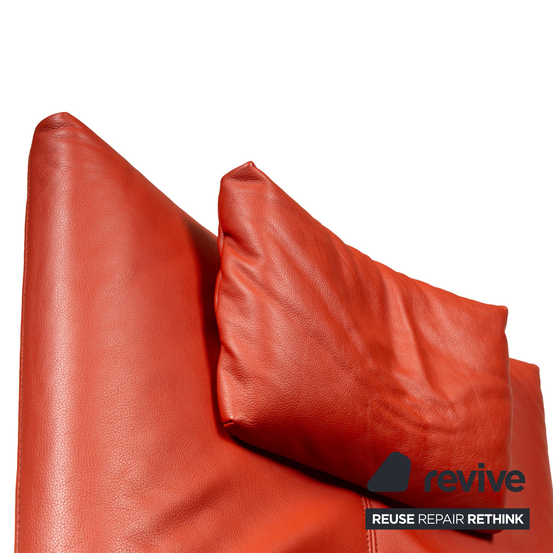 FSM Mate Leder Sessel Orange Rot inkl. elektrische Funktion Akku Relaxsessel
