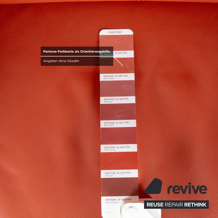 FSM Mate Leder Sessel Orange Rot inkl. elektrische Funktion Akku Relaxsessel