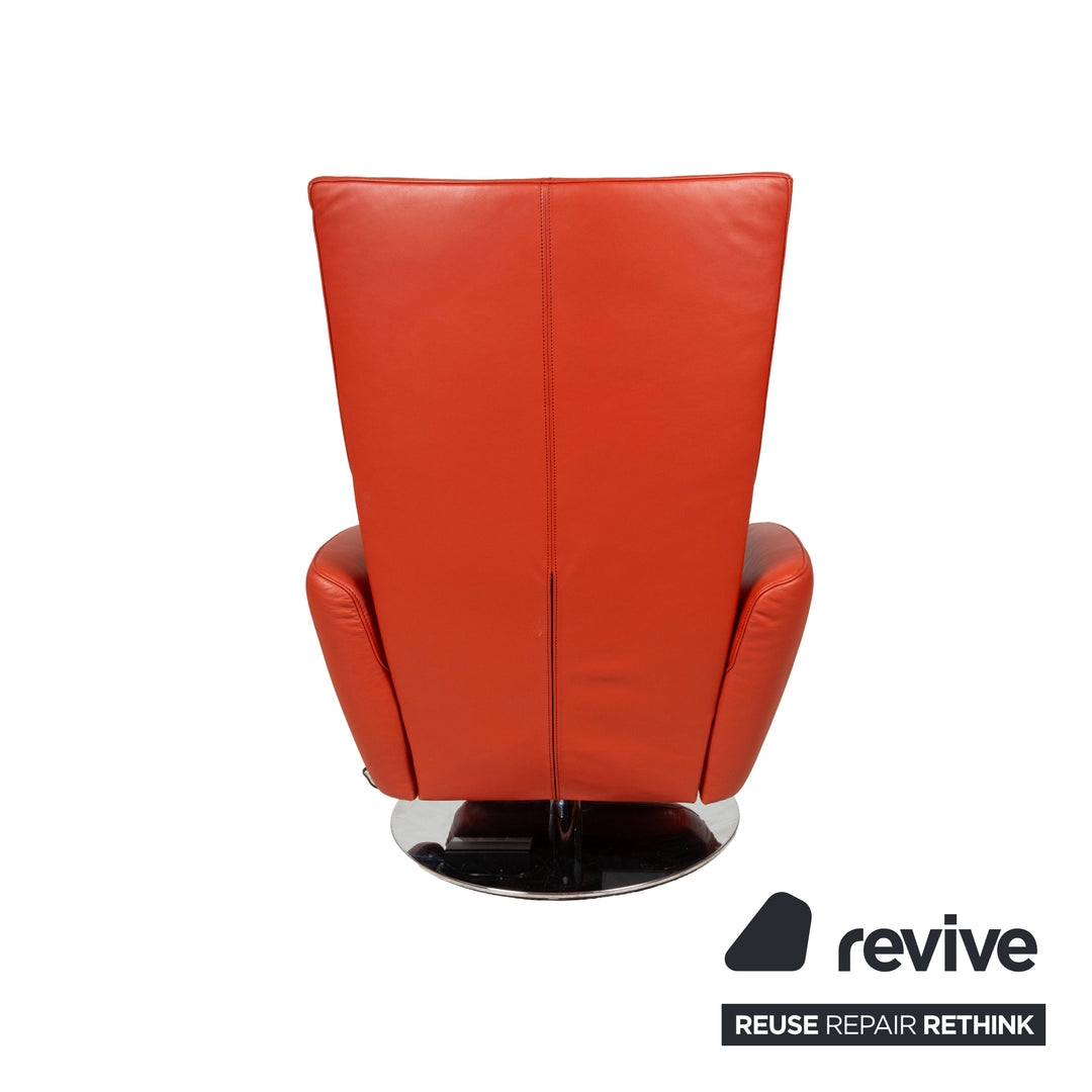 FSM Mate Leder Sessel Orange Rot inkl. elektrische Funktion Akku Relaxsessel
