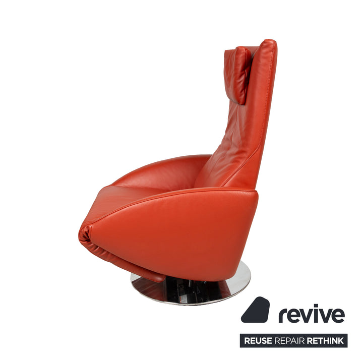 FSM Mate Leder Sessel Orange Rot inkl. elektrische Funktion Akku Relaxsessel