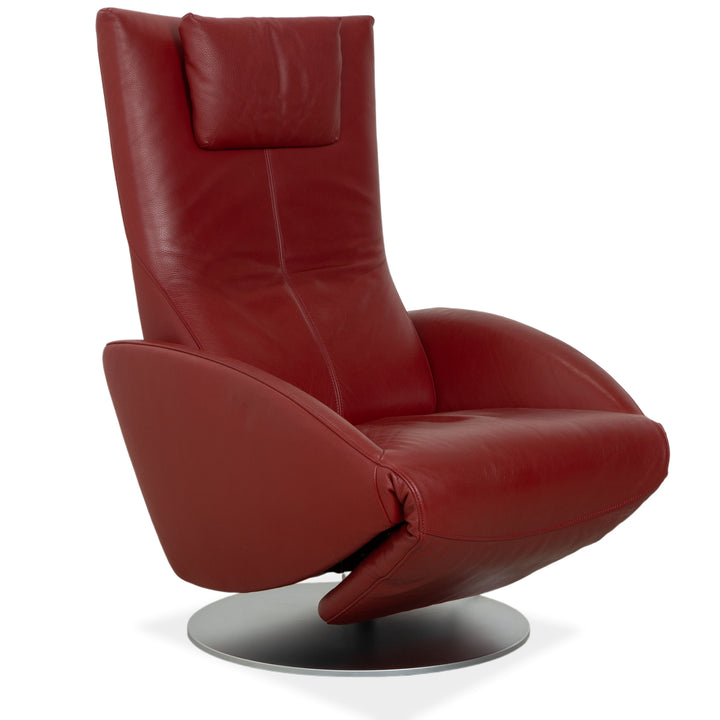 FSM Mate Leather Armchair Red Electric Function
