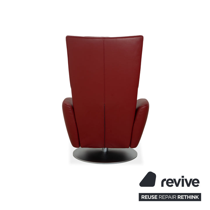 FSM Mate Leather Armchair Red Electric Function