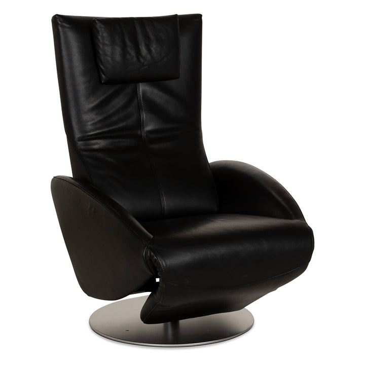 Fauteuil FSM Mate en cuir noir