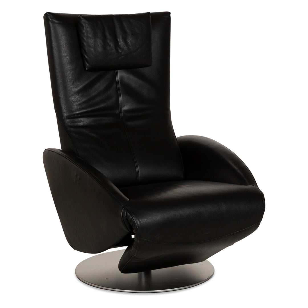 FSM Mate Leather Armchair Black