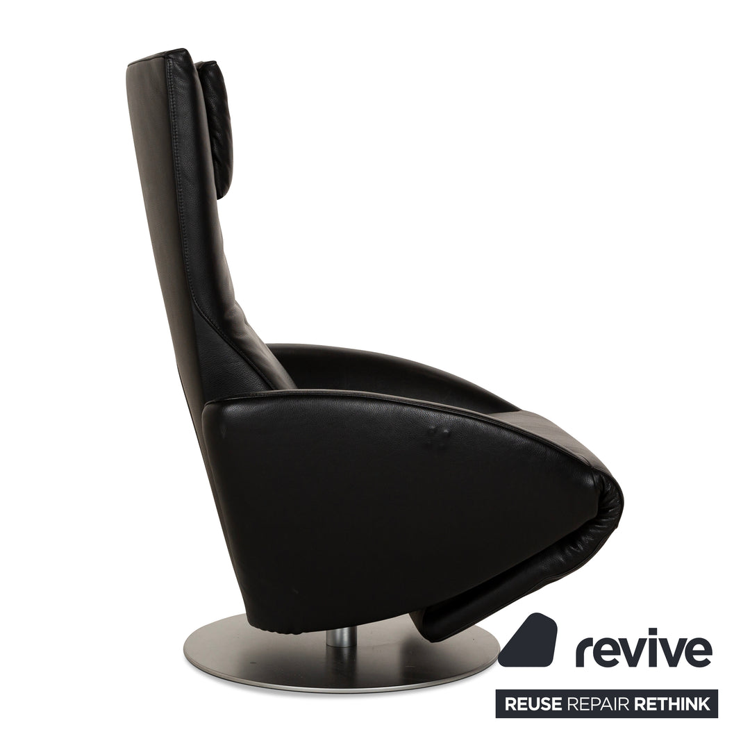 FSM Mate Leather Armchair Black