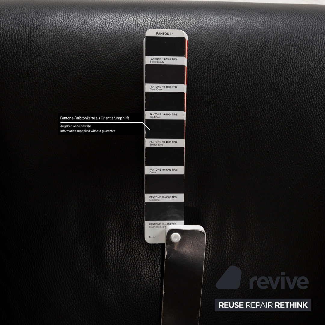 FSM Mate Leather Armchair Black