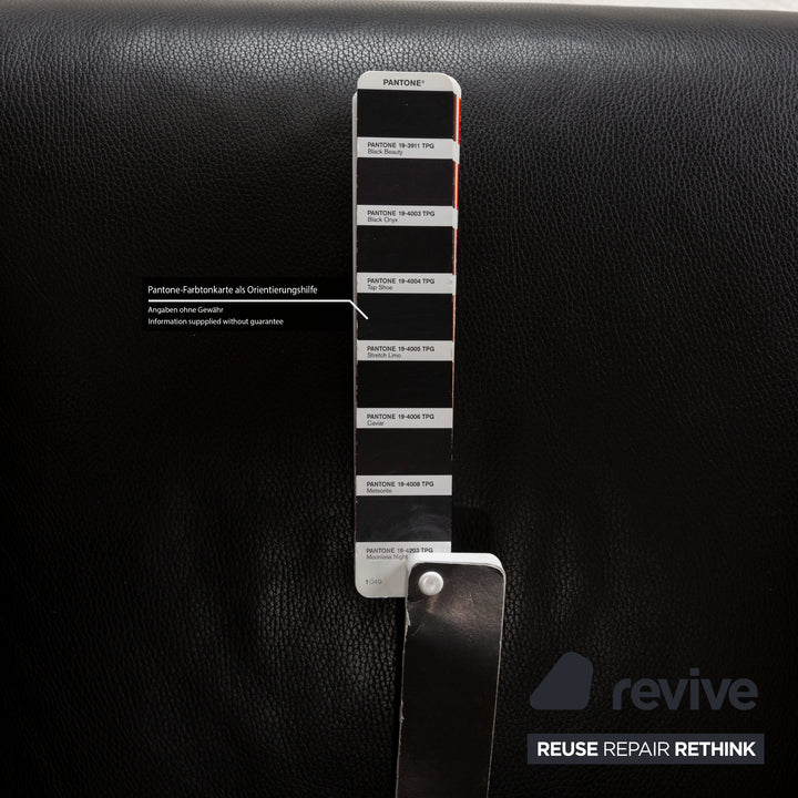 FSM Mate Leather Armchair Black