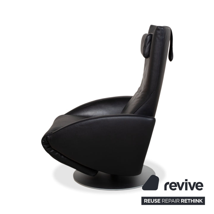 FSM Mate Leder Sessel Schwarz elektr. Funktion Akku Relaxsessel