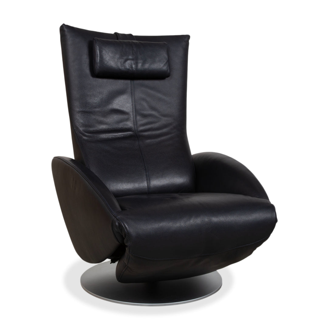 Fauteuil en cuir FSM Mate Noir électr. Fonction fauteuil de relaxation à batterie