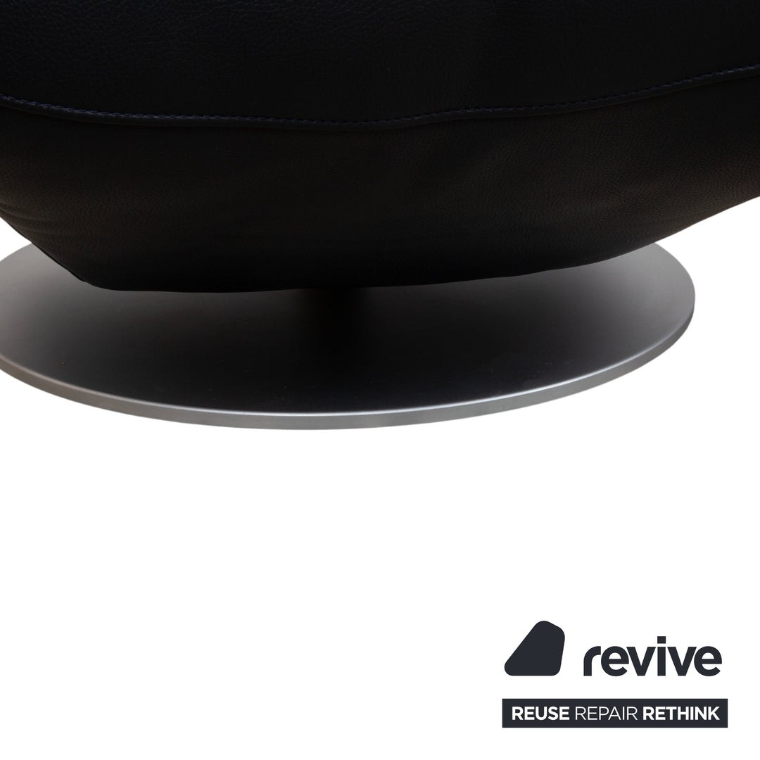 Fauteuil en cuir FSM Mate Noir électr. Fonction fauteuil de relaxation à batterie