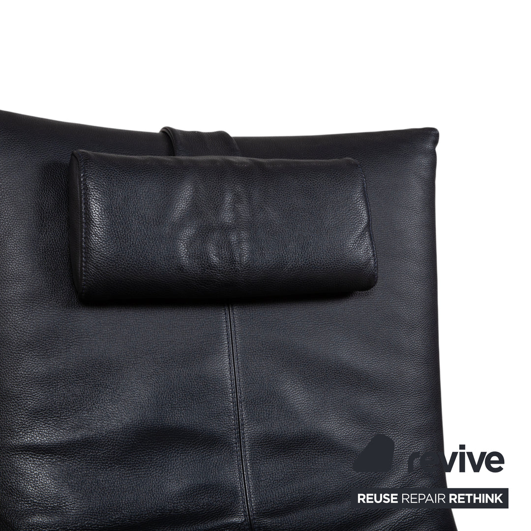 Fauteuil en cuir FSM Mate Noir électr. Fonction fauteuil de relaxation à batterie