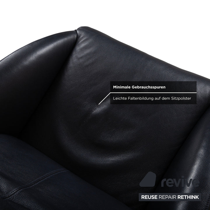 FSM Mate Leder Sessel Schwarz elektr. Funktion Akku Relaxsessel