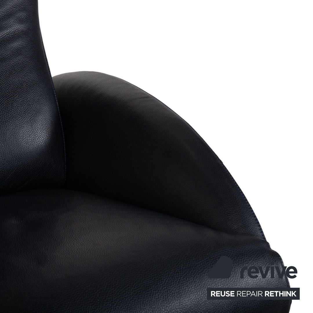 Fauteuil en cuir FSM Mate Noir électr. Fonction fauteuil de relaxation à batterie