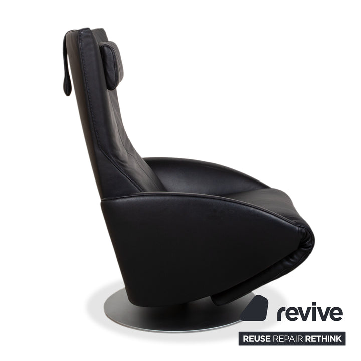 FSM Mate Leder Sessel Schwarz elektr. Funktion Akku Relaxsessel