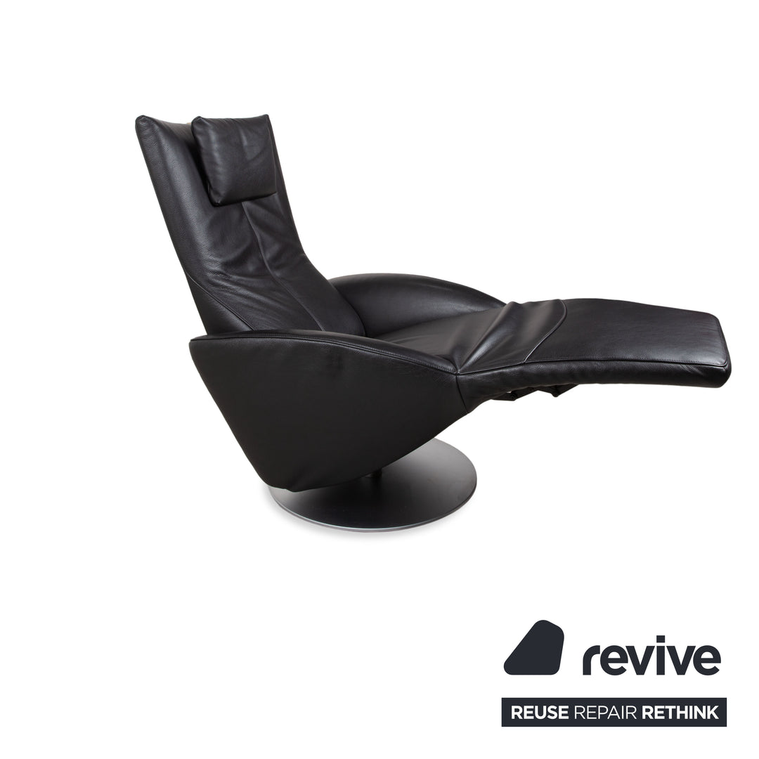 FSM Mate Leather Armchair Black Electric Function