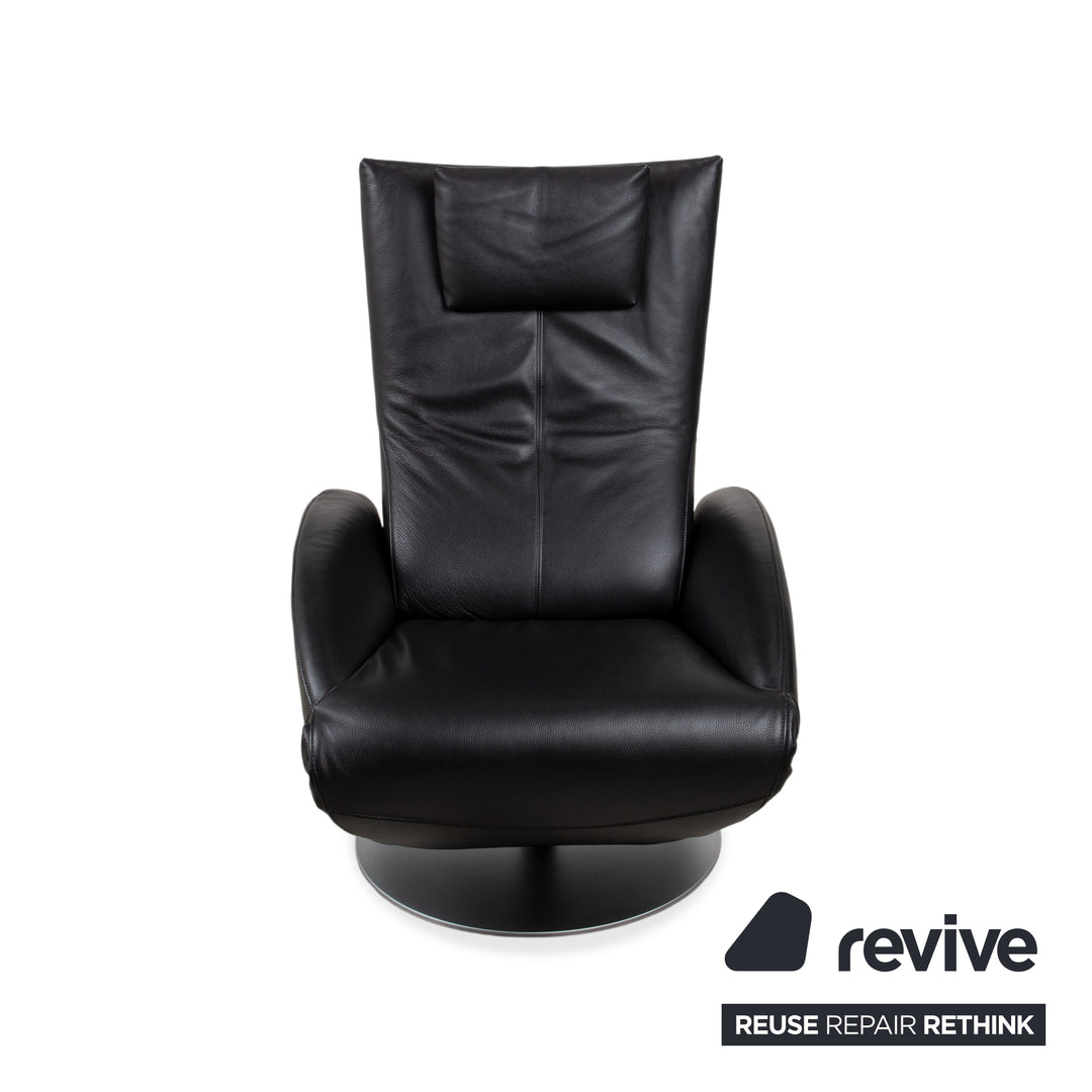 FSM Mate Leather Armchair Black Electric Function