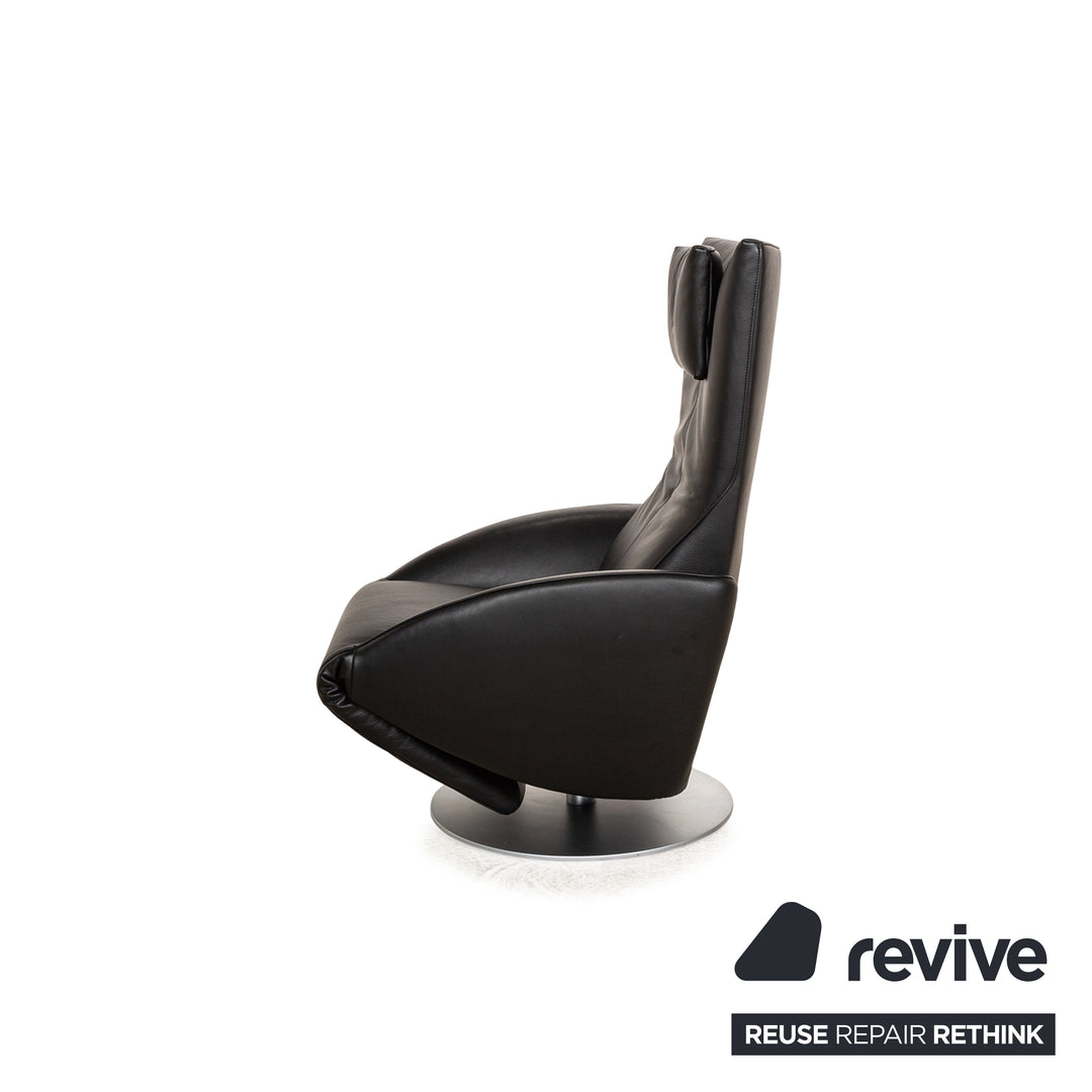 Fauteuil en cuir FSM Mate noir fonction électrique