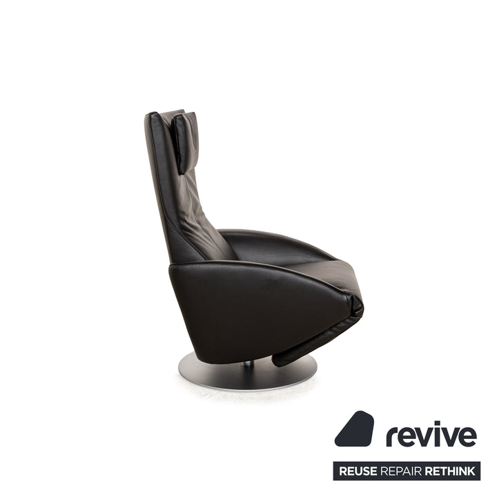 FSM Mate Leather Armchair Black Electric Function