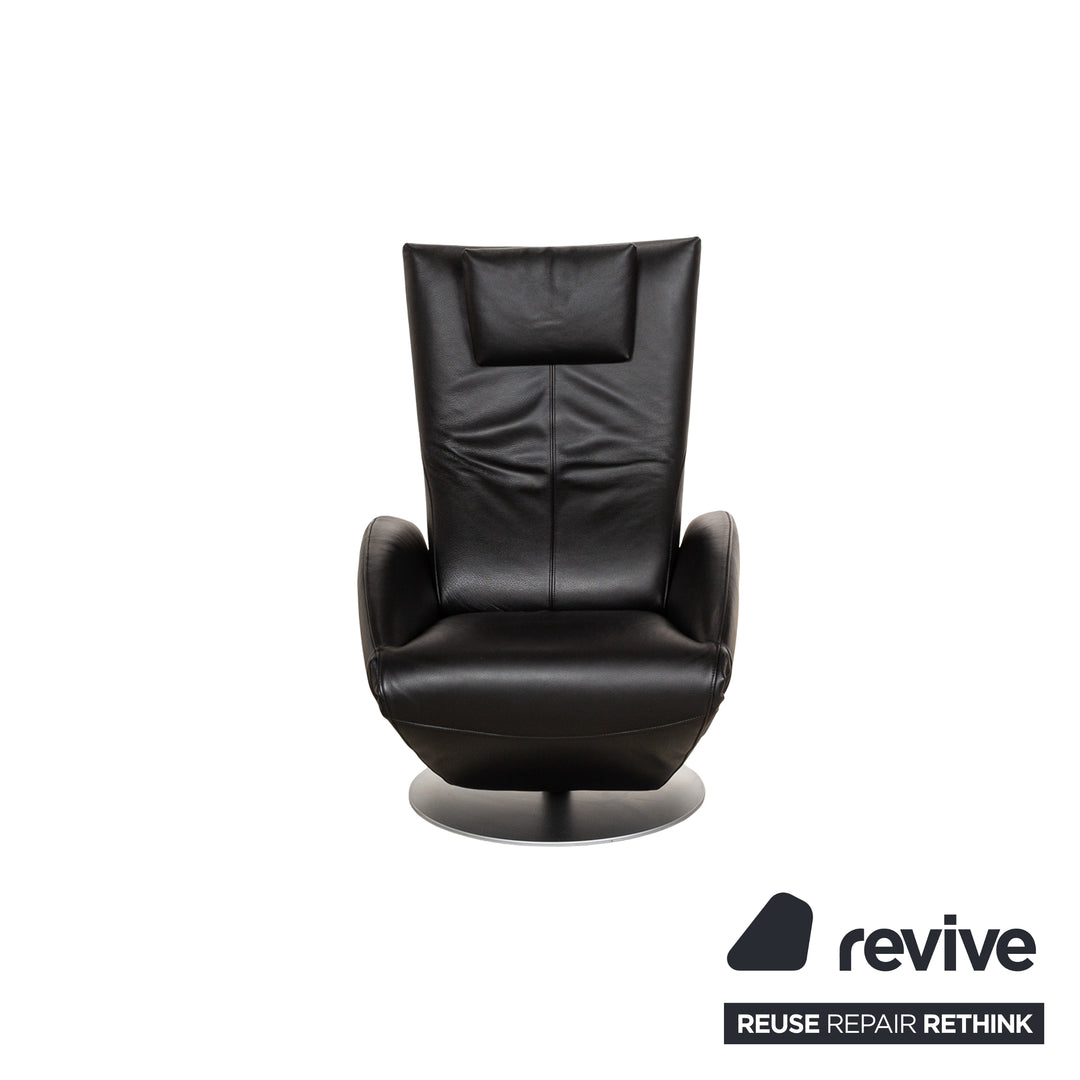 FSM Mate Leather Armchair Black Electric Function