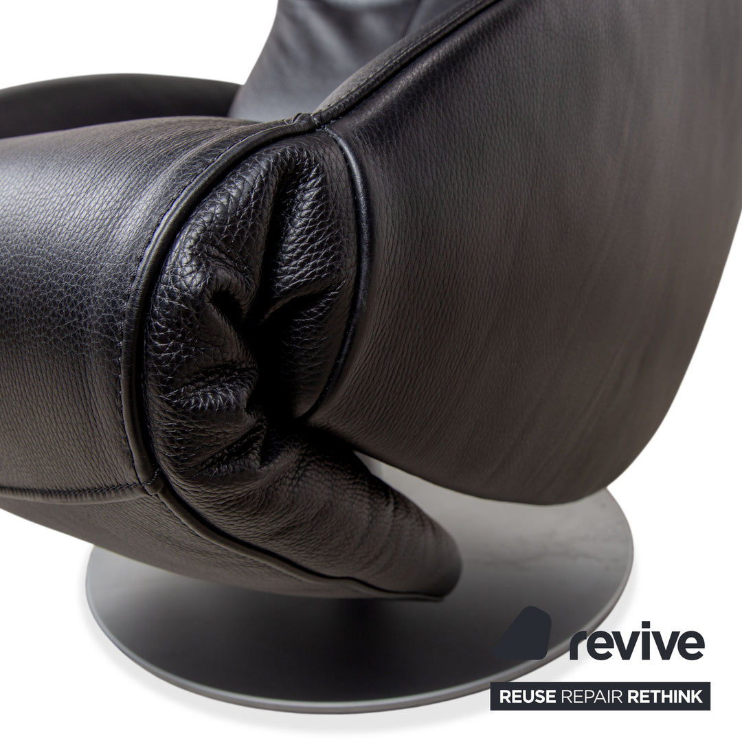 FSM Mate Leather Armchair Black Electric Function