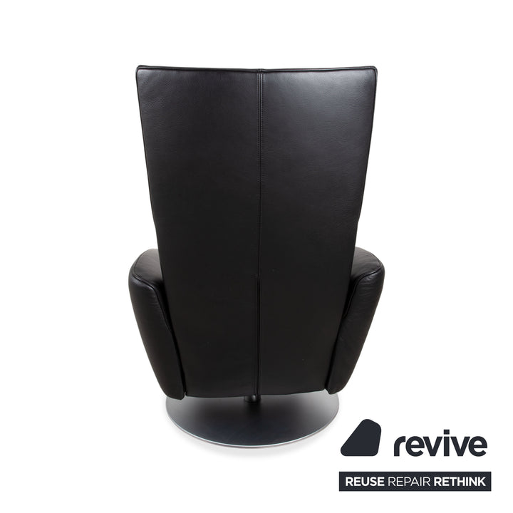 FSM Mate Leather Armchair Black Electric Function