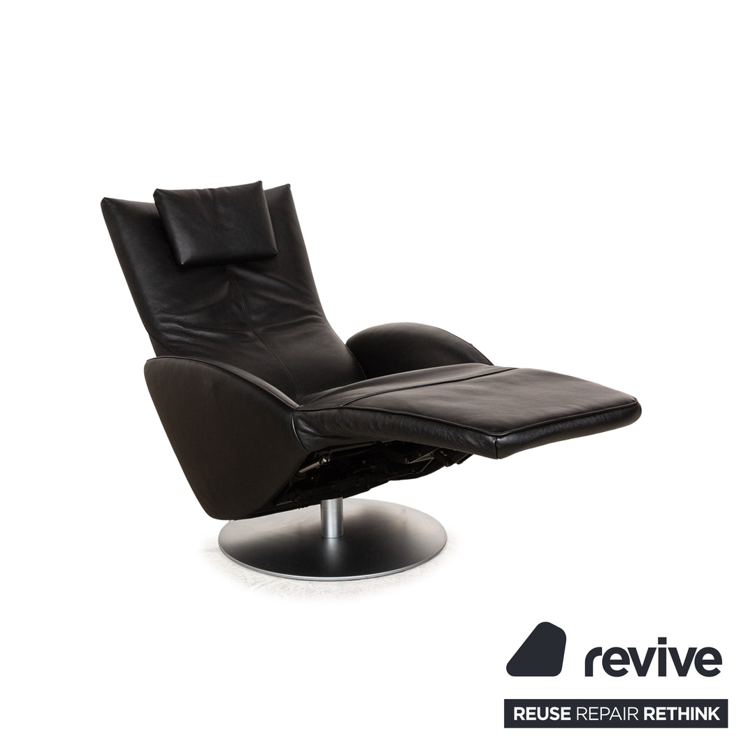 Fauteuil en cuir FSM Mate noir fonction électrique