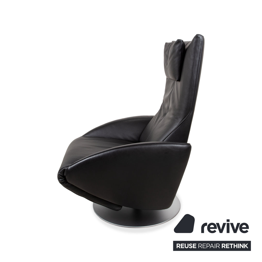 FSM Mate Leather Armchair Black Electric Function