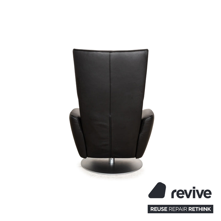 Fauteuil en cuir FSM Mate noir fonction électrique