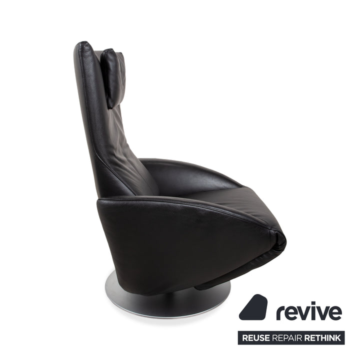 FSM Mate Leather Armchair Black Electric Function