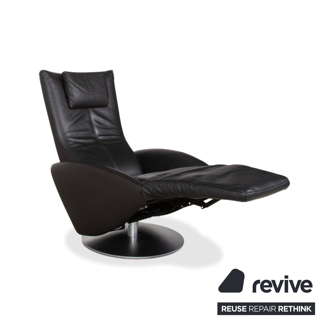 FSM Mate Leder Sessel Schwarz elektrische Funktion OUTLET
