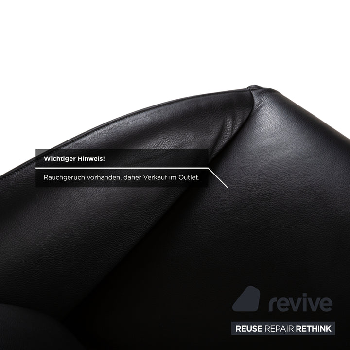 FSM Mate Leder Sessel Schwarz elektrische Funktion Outlet