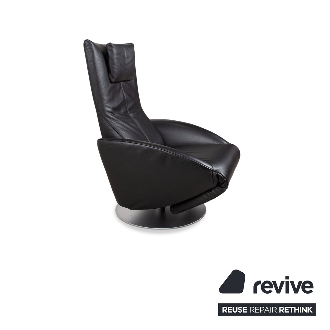 FSM Mate Leather Armchair Black Electric Function