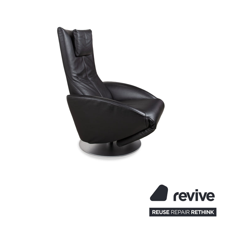 FSM Mate Leather Armchair Black Electric Function