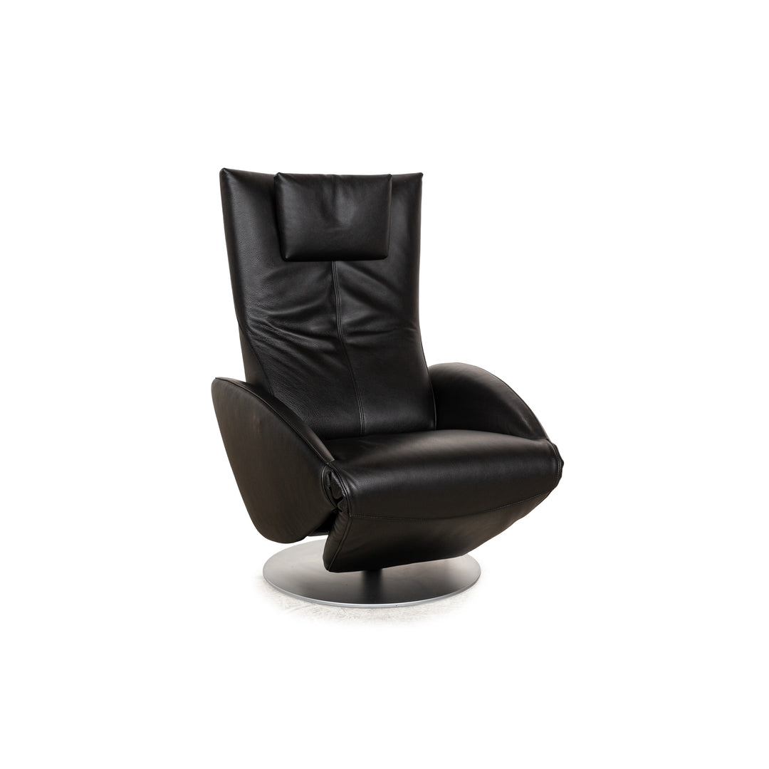 FSM Mate Leather Armchair Black Electric Function