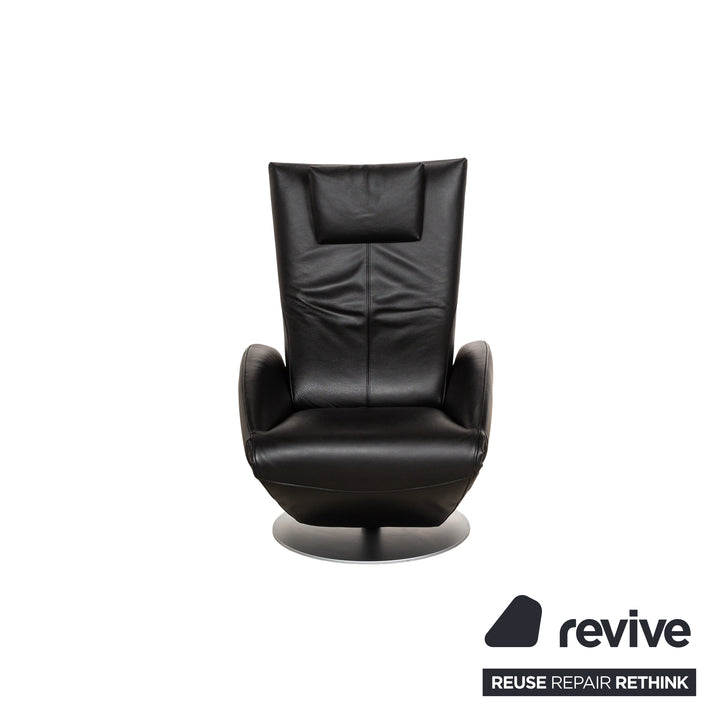 Fauteuil en cuir FSM Mate noir fonction électrique