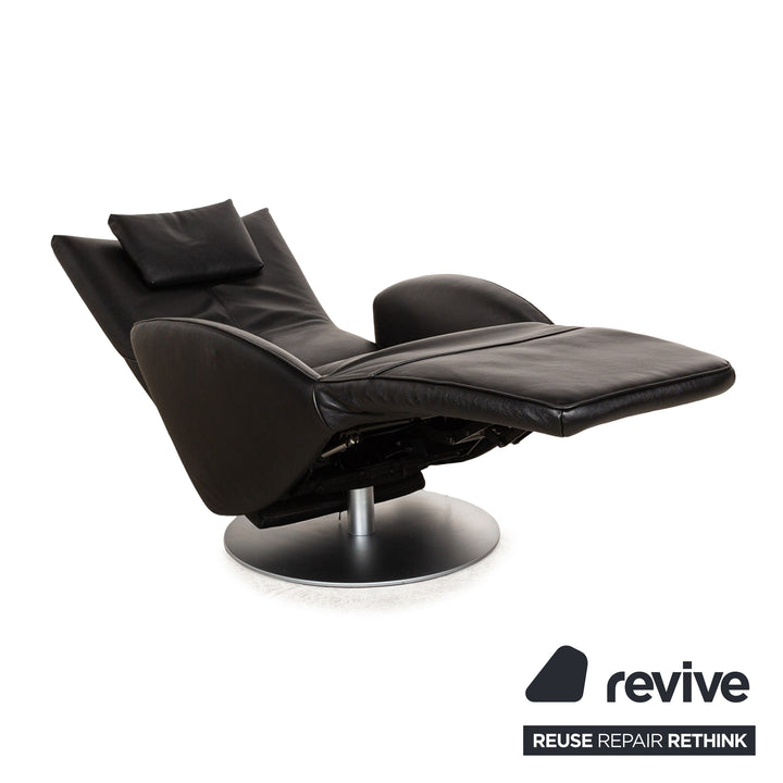 Fauteuil en cuir FSM Mate noir fonction électrique