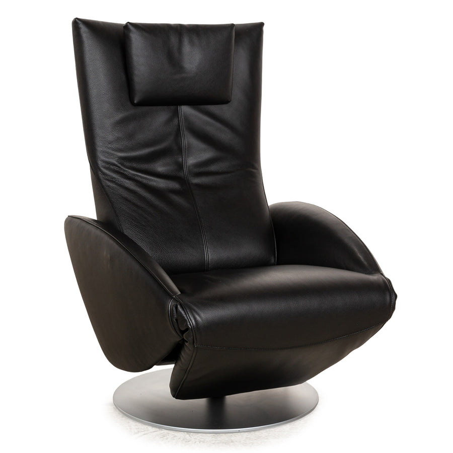 Fauteuil en cuir FSM Mate noir fonction électrique