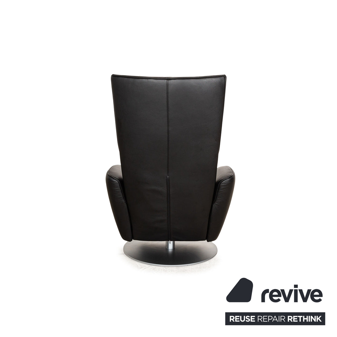 FSM Mate Leather Armchair Black Electric Function