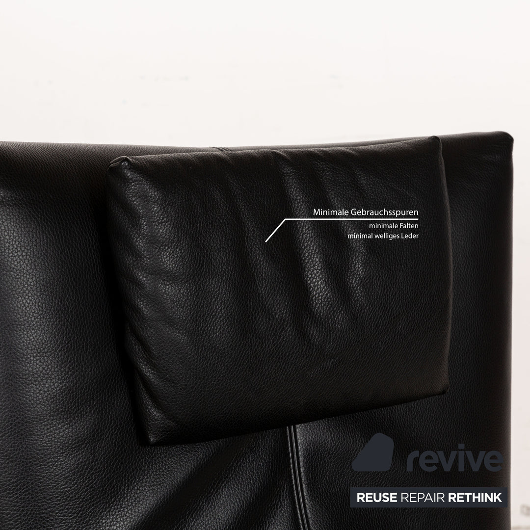 FSM Mate Leather Armchair Black