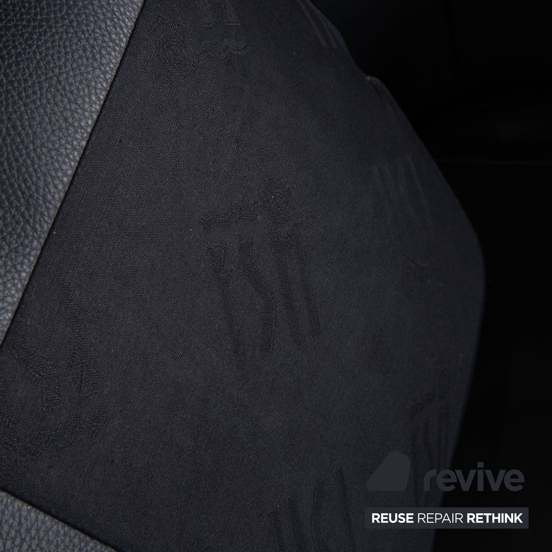 FSM Sesam Leder Sessel Dunkelblau Navy manuelle Funktion Sofa Couch Liegefunktion