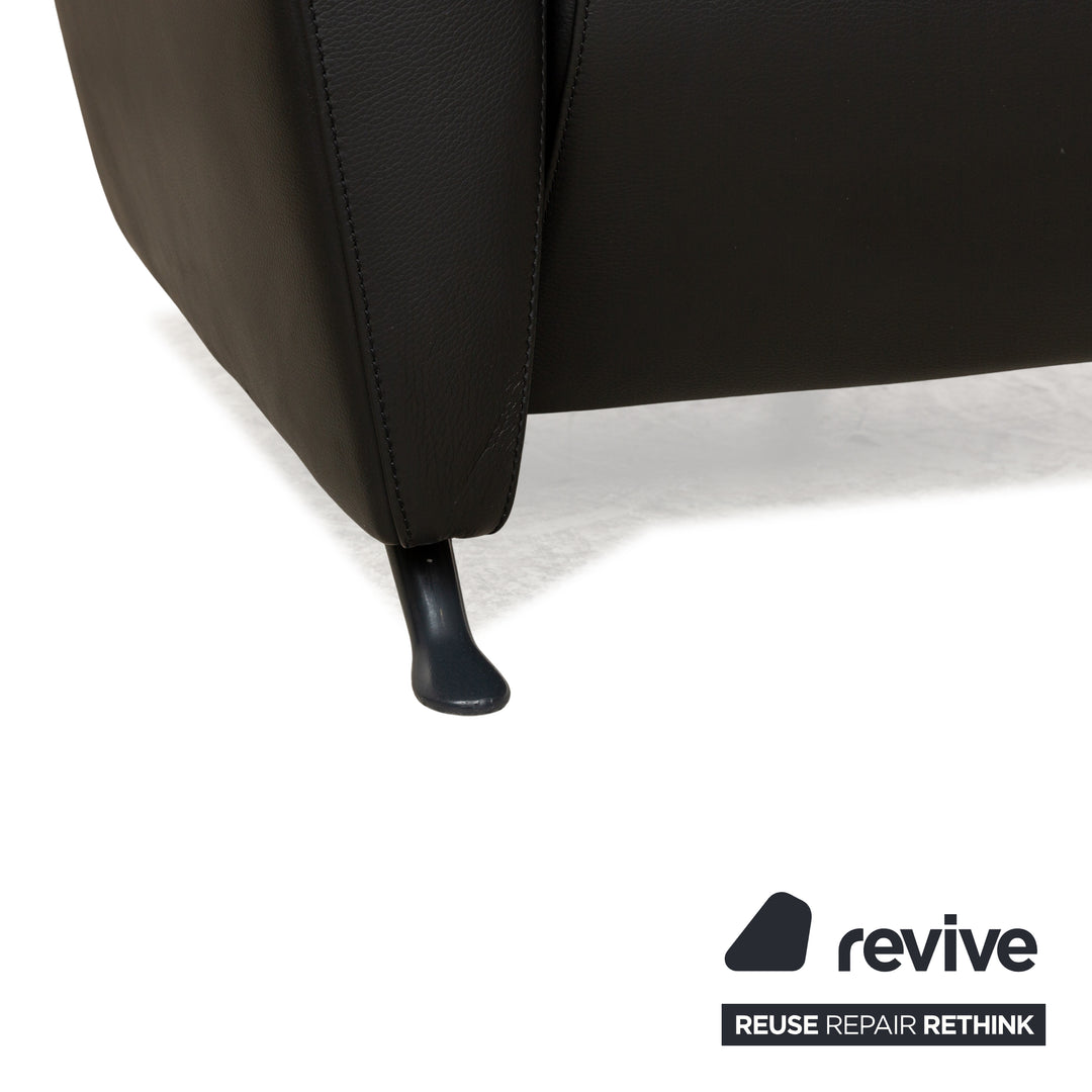 Fauteuil FSM en cuir sésame noir