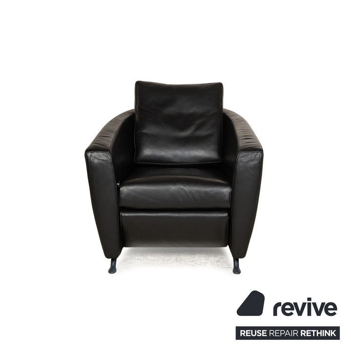 Fauteuil FSM Cuir Sésame Noir fonction relaxation manuelle