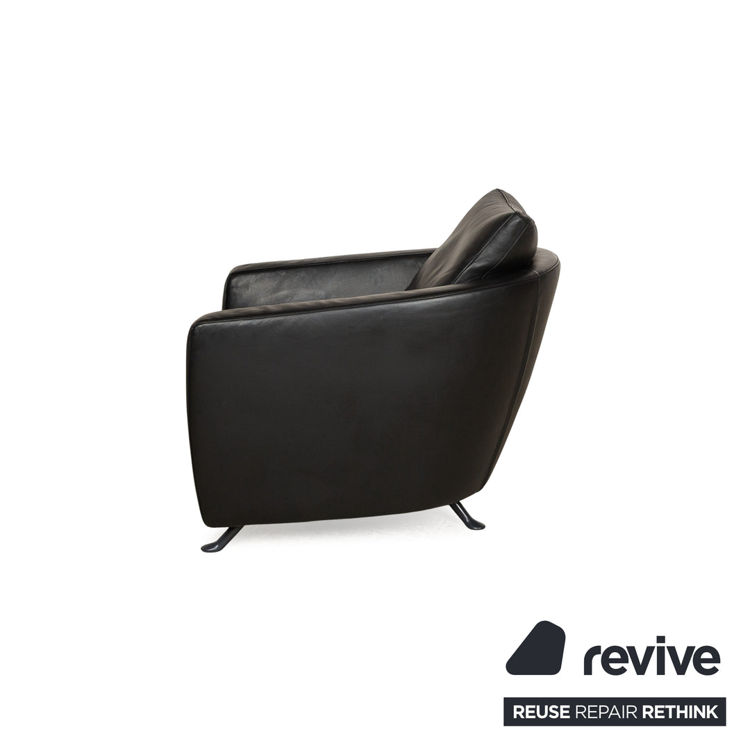 Fauteuil FSM Cuir Sésame Noir fonction relaxation manuelle