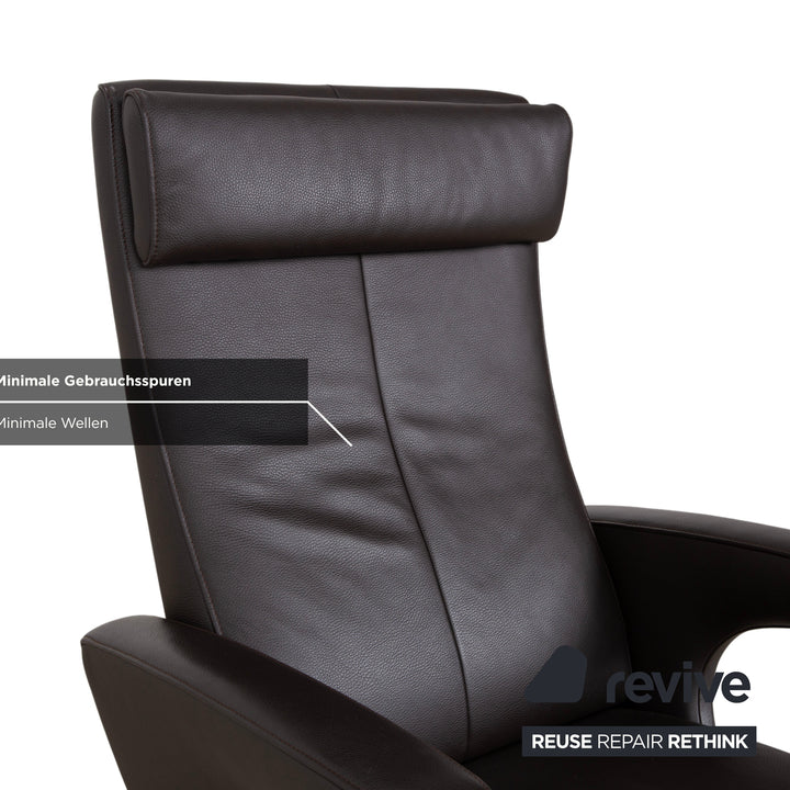 FSM Smile Leder Sessel Braun manuelle Funktion