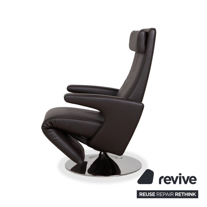 FSM Smile Leder Sessel Braun manuelle Funktion