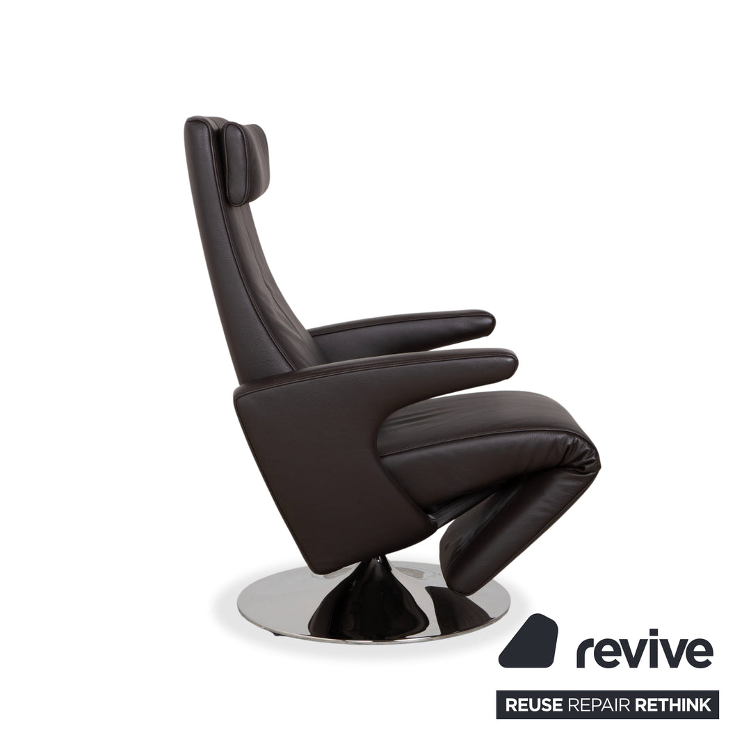 FSM Smile Leder Sessel Braun manuelle Funktion